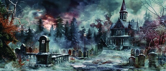 A cold wind sweeps through the graveyard, carrying with it the faint moans of the undead