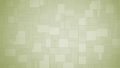 A wall made of square tiles with a green background