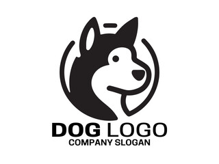 Dog Head Logo Design Icon Symbol Vector Template