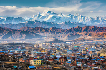 Amalgamation of Historical Charm and Modern Hustle: The Breathtaking Landscape of Xigaze City against Himalayan Backdrop