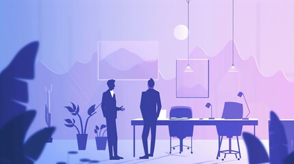 business flat design side view teamwork theme animation Monochromatic Color Scheme