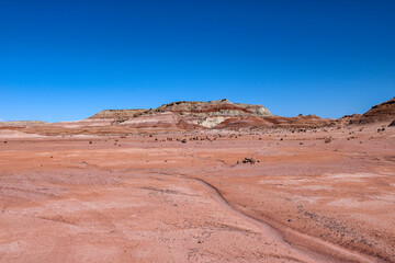 Fototapeta na wymiar Desert landscape with bentonite hills.
