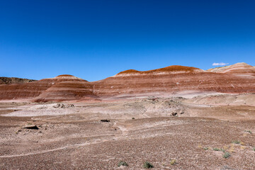 Bentonite hills in Utah desert.