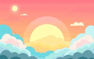 backgrounds flat design top view sky theme cartoon drawing Analogous Color Scheme