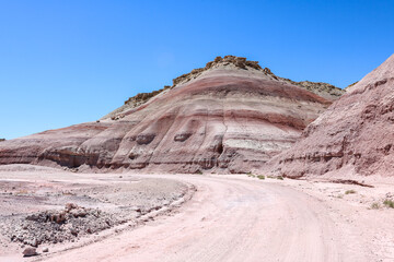 Road in the bentonite Hills.