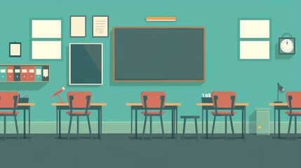 education flat design front view teaching theme animation Complementary Color Scheme