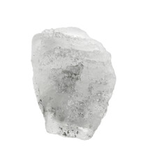 Crystal of natural sea salt isolated on white