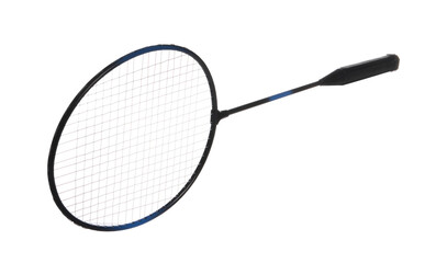 One badminton racket isolated on white. Sport equipment