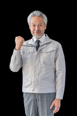 シニア男性　ビジネス　作業服