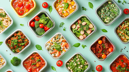 Table With Varied Food Selection