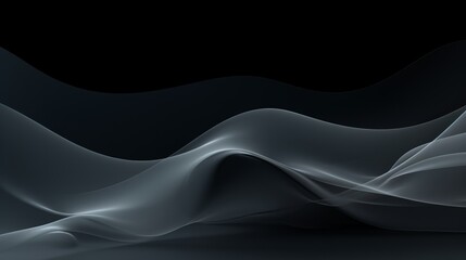 The image is a black background with a smooth gradient to a lighter shade of black. The gradient is in the shape of a wave.