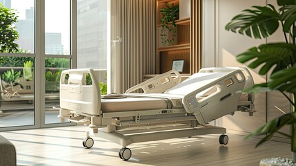 Hospital bed .Concept for health insurance