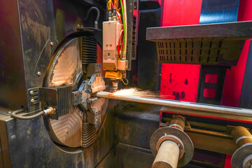 Laser cutting equipment is running on a modern unmanned production line in North China