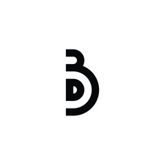 letter B and D simple logo symbol vector