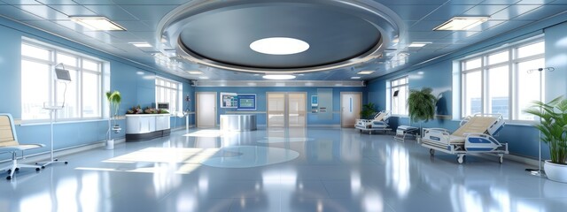 hospital interior.3d rendering