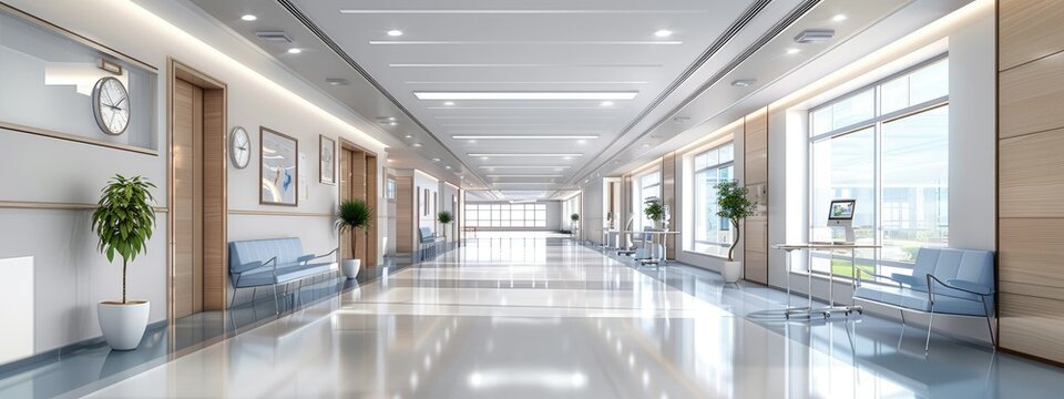 hospital interior.3d rendering