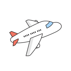 Airplane clip art on white background. Cartoon style vector illustration. 