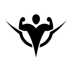 health, and fitness, logo icon vector, illustration