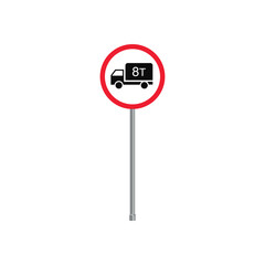 Warning Truck Traffic Sign Vector