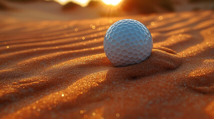 Golf ball in the sand