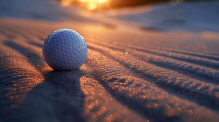 Golf ball in the sand