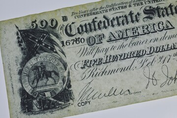 Civil war Confederate Paper Currency
