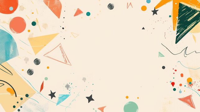 Warm geometric background adorned with farewell party icons, creating a heartfelt ambiance for a memorable goodbye celebration.