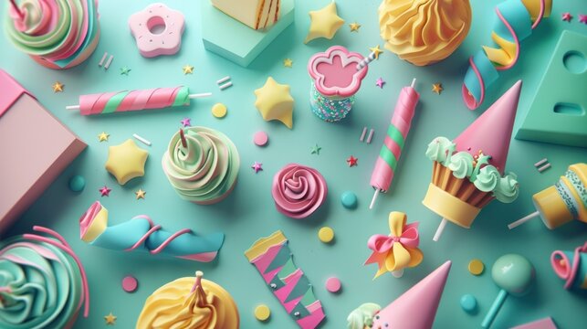 Cozy geometric design featuring farewell party symbols, perfect for a nostalgic and heartfelt farewell gathering.