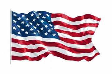 A large American flag with stars and stripes, USA flag. Official flag of the United States of America, US