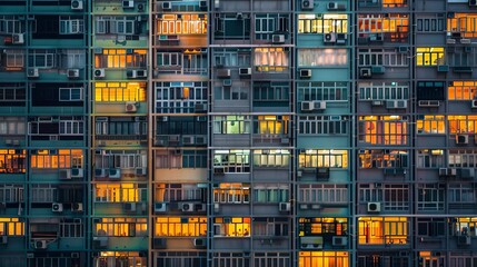 windows of business building in Hong Kong