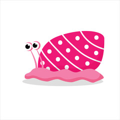 colorful cute snail vector illustration
