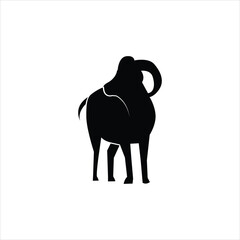 goat shadow vector illustration for your various design needs