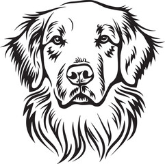 golden retriever silhouette vector 