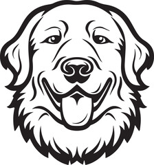 Fototapeta premium golden retriever silhouette vector 