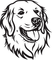 golden retriever silhouette vector 