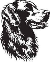 golden retriever silhouette vector 