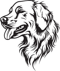 golden retriever silhouette vector 