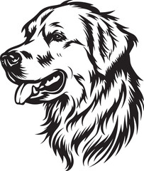 golden retriever silhouette vector 