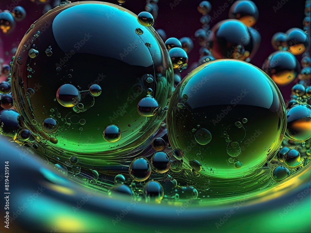 Wall mural abstract background with bubbles