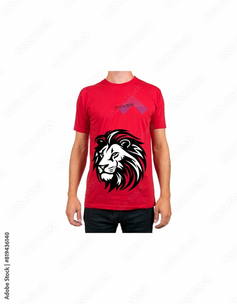 Wall mural red t-shirt design