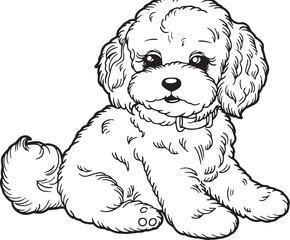 poodle silhouette vector 