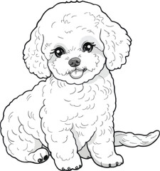 poodle silhouette vector 