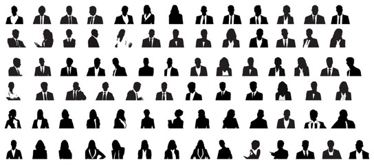 business people profile silhouette