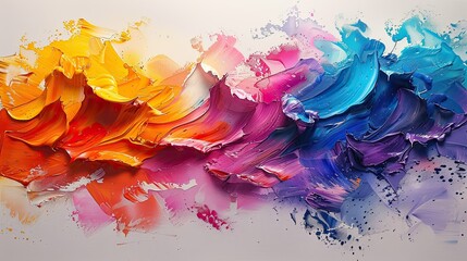  abstract painting colorful picture with acrylic white background 