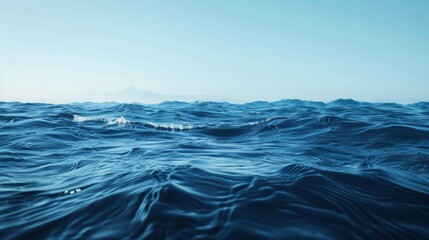 Naklejka na ściany i meble deep blue pacific ocean waves, website banner and background