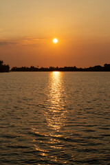 sunset on the caribbean