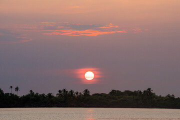 sunset over the sea
