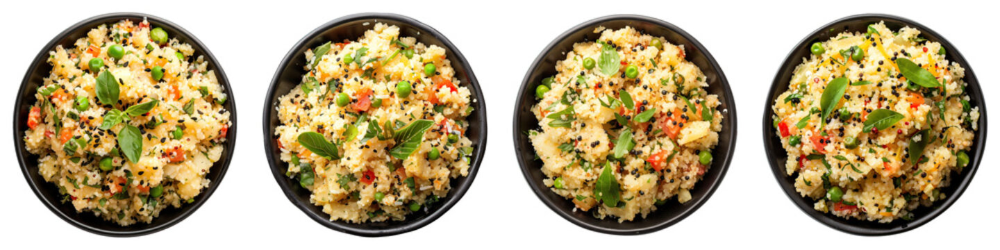 Upma isolated on transparent png background. Generative ai