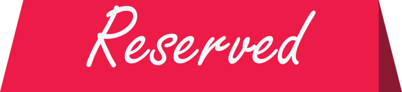 reserved table signage cafe illustration