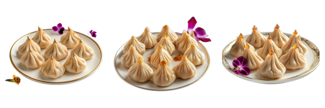 Modak isolated on transparent png background. Generative ai